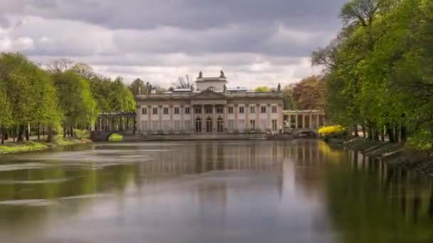 Lazienki Park (Baños Reales) en Varsovia - Time Lapse Video — Vídeos de Stock