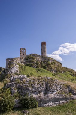 Polonya Czestochowa yakın Olsztyn kale kalıntıları