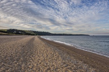 Slapton Sand Plajı Devon İngiltere'de