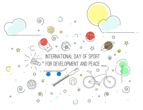 Tag des Sports für Entwicklung — Stockvektor