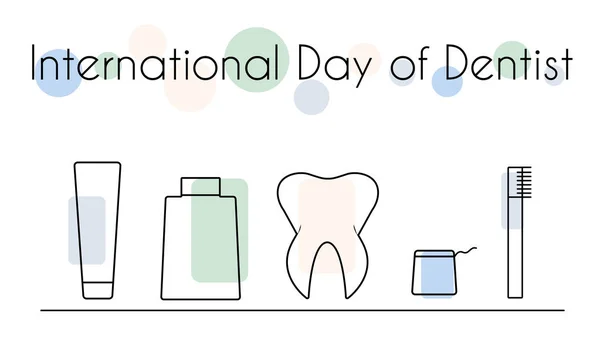 Internationaler Tag des Zahnarztes — Stockvektor