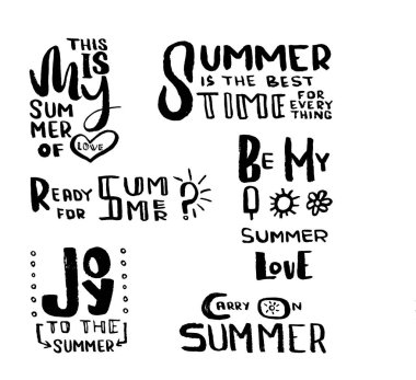 El fırça yazı çekilmiş. Yaz aylarında konsept.