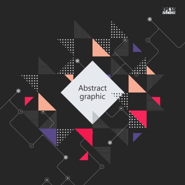 Grafik illüstrasyon geometrik desenli. Eps10 vektör çizim.