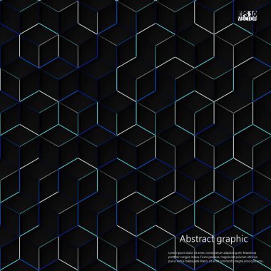 Grafik illüstrasyon geometrik desenli. Eps10 vektör çizim.