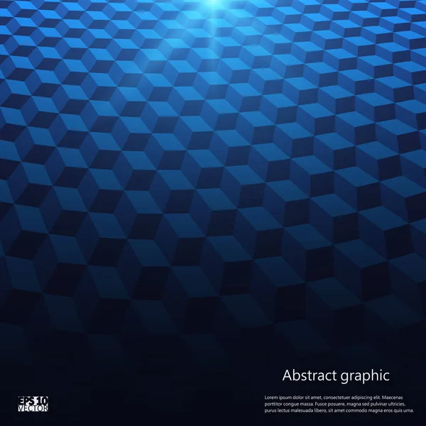 Contexte de perspective abstraite avec des cubes — Image vectorielle