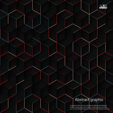 Grafik illüstrasyon geometrik desenli. Eps10 vektör çizim.