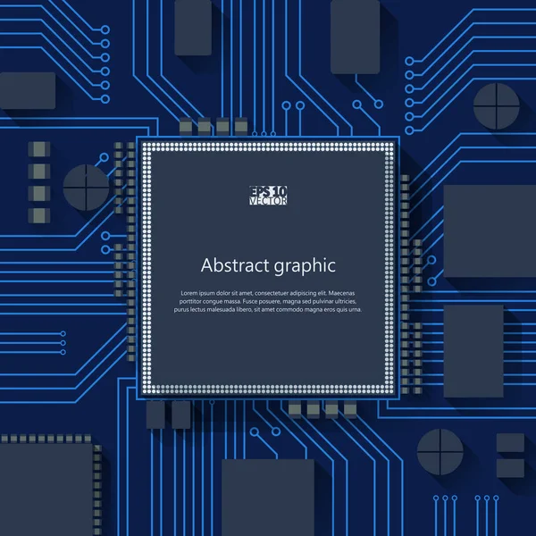 Placa de circuito vector de fondo. Eps10 Ilustración vectorial . — Archivo Imágenes Vectoriales