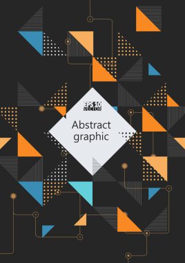 Grafik illüstrasyon geometrik desenli. Eps10 vektör çizim.