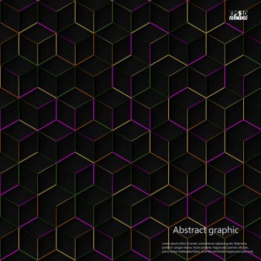 Grafik illüstrasyon geometrik desenli. Eps10 vektör çizim.