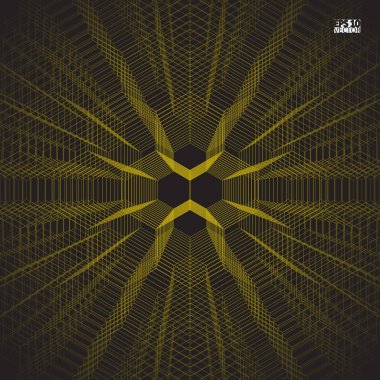 Altıgen yanarak bahislerin doğru ile fütüristik yüzeyi arka