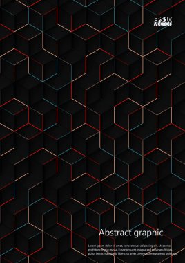 Grafik illüstrasyon geometrik desenli. Eps10 vektör çizim.