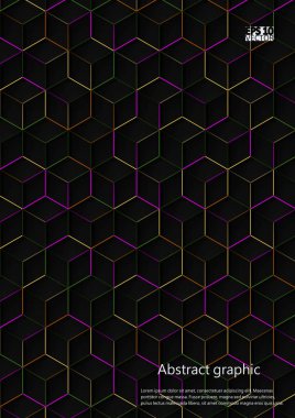 Grafik illüstrasyon geometrik desenli. Eps10 vektör çizim.