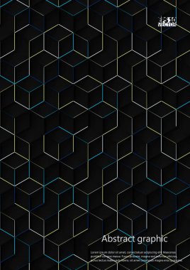 Grafik illüstrasyon geometrik desenli. Eps10 vektör çizim.