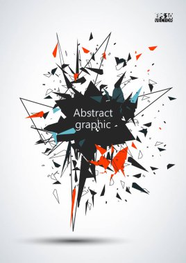 Grafik illüstrasyon geometrik desenli. Eps10 vektör çizim.