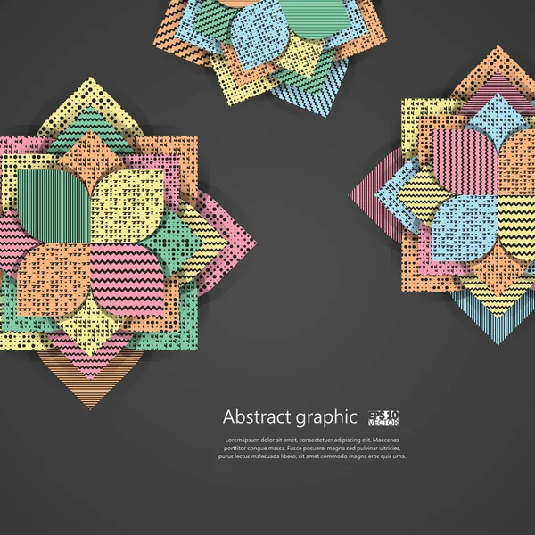 Fond abstrait avec fleur géométrique. Eps10 Illustration vectorielle . — Image vectorielle