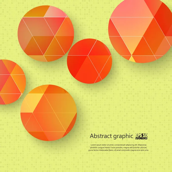 Formas geométricas abstractas en círculos con sombra. Eps10 Ilustración vectorial . — Vector de stock