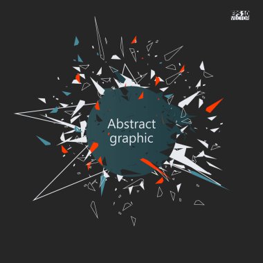 Geometrik desenli grafiksel çizim.