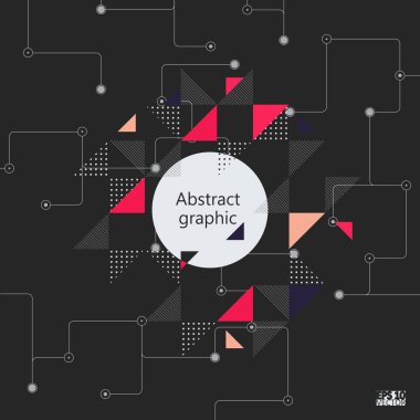 Grafik illüstrasyon geometrik desenli. Eps10 vektör çizim.