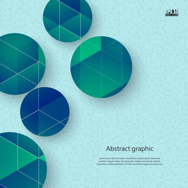 Abstracte geometrische vormen in cirkels met schaduw. Eps10 Vector Illustratie. — Stockvector