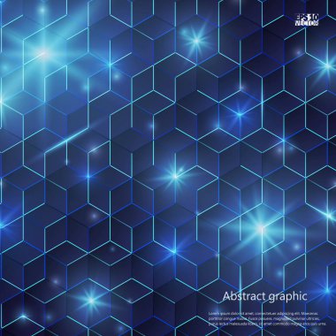 Grafik illüstrasyon geometrik desenli. Eps10 vektör çizim.