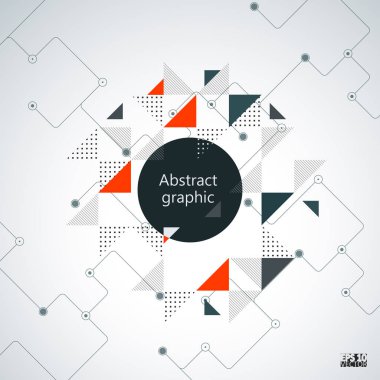 Grafik illüstrasyon geometrik desenli. Eps10 vektör çizim.