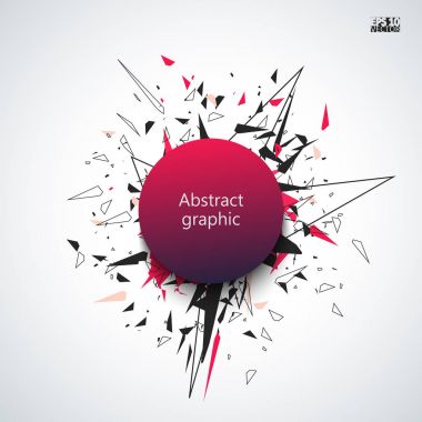 Grafik illüstrasyon geometrik desenli. Eps10 vektör çizim.