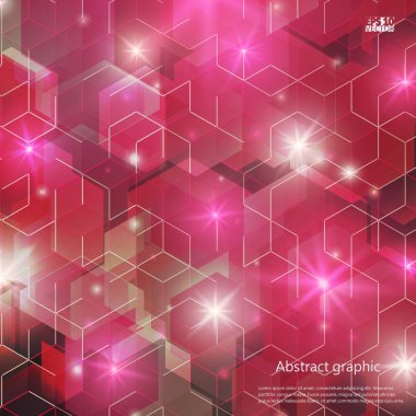 Grafik illüstrasyon geometrik desenli. Eps10 vektör çizim.