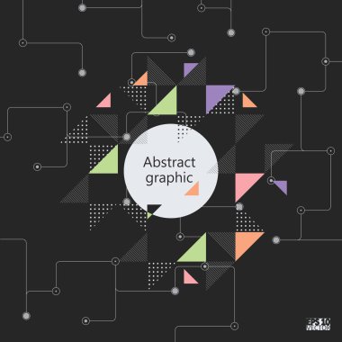 Grafik illüstrasyon geometrik desenli. Eps10 vektör çizim.