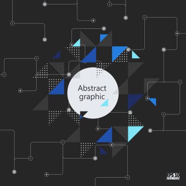 Grafik illüstrasyon geometrik desenli. Eps10 vektör çizim.