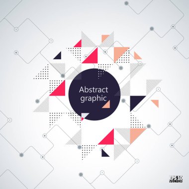 Grafik illüstrasyon geometrik desenli. Eps10 vektör çizim.
