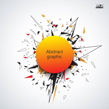 Grafik illüstrasyon geometrik desenli. Eps10 vektör çizim.