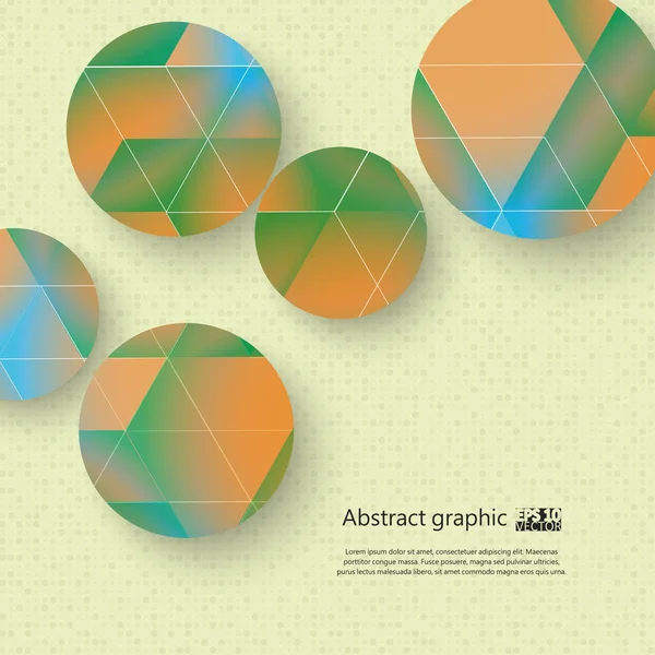 Formes géométriques abstraites en cercles avec ombre. Eps10 Illustration vectorielle . — Image vectorielle