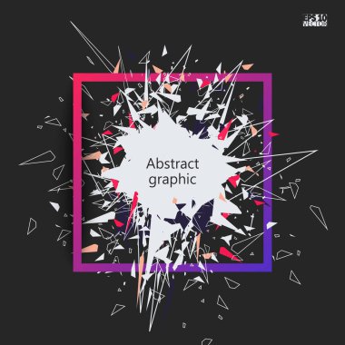 Grafik illüstrasyon geometrik desenli. Eps10 vektör çizim.