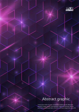 Grafik illüstrasyon geometrik desenli. Eps10 vektör çizim.