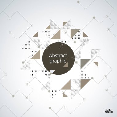 Grafik illüstrasyon geometrik desenli. Eps10 vektör çizim.