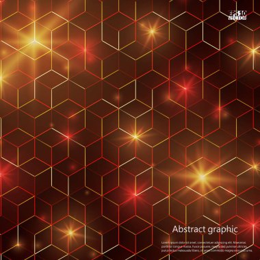 Grafik illüstrasyon geometrik desenli. Eps10 vektör çizim.