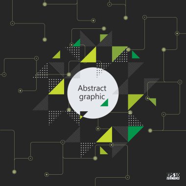 Grafik illüstrasyon geometrik desenli. Eps10 vektör çizim.