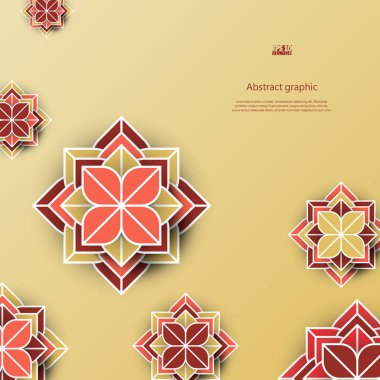 Arka plan ile geometrik çiçek. Eps10 vektör çizim.