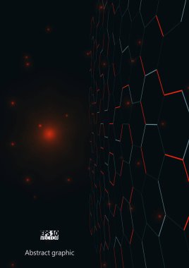 Altıgen yanarak bahislerin doğru ile fütüristik yüzeyi arka. Eps10 vektör çizim.