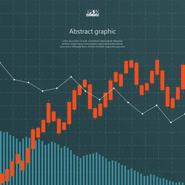 Fundo abstrato com gráfico de estoque. Eps10 Ilustração vetorial . —  Vetores de Stock