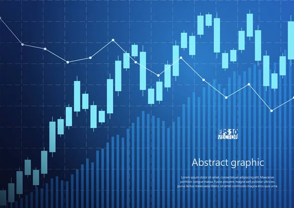 Sfondo astratto con grafico stock. Eps10 Illustrazione vettoriale . — Vettoriale Stock