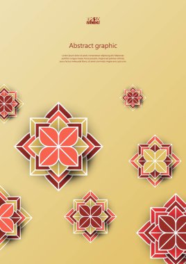 Arka plan ile geometrik çiçek. Eps10 vektör çizim.