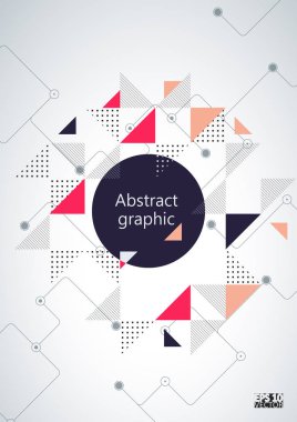 Grafik illüstrasyon geometrik desenli. Eps10 vektör çizim.
