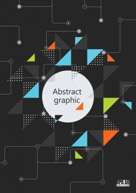Grafik illüstrasyon geometrik desenli. Eps10 vektör çizim.