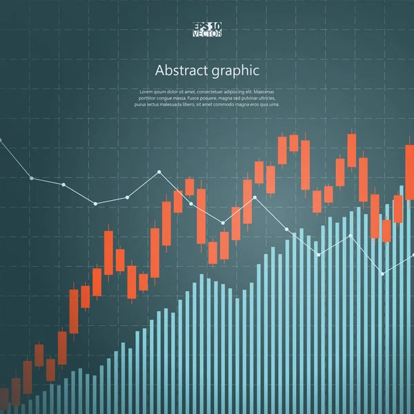 Fundo abstrato com gráfico de estoque. Eps10 Ilustração vetorial . —  Vetores de Stock