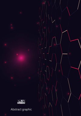 Altıgen yanarak bahislerin doğru ile fütüristik yüzeyi arka