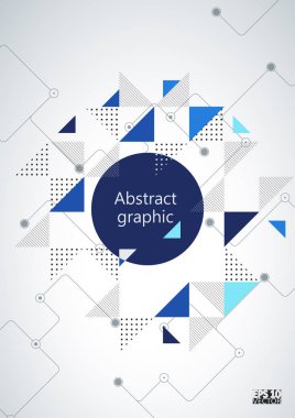 Grafik illüstrasyon geometrik desenli. Eps10 vektör çizim.