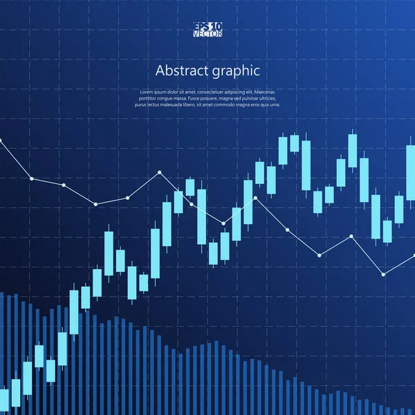 Abstract background with stock graph. Eps10 Vector illustration. — Stock Vector