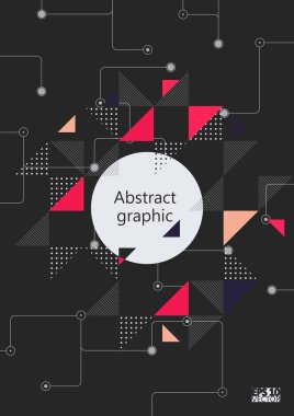 Grafik illüstrasyon geometrik desenli. Eps10 vektör çizim.