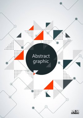 Grafik illüstrasyon geometrik desenli. Eps10 vektör çizim.
